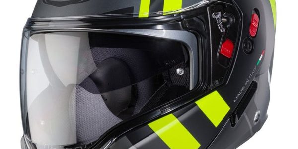 Caberg Horus X road matt grå svart neon
