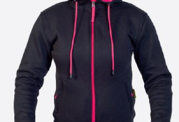 Kevlar hoody Twice svart/rosa