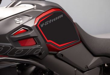 Suzuki Tankskydd sidor svart/röd DL 1000