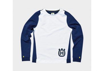 Husqvarna inventor dam tröja vit blå långärm