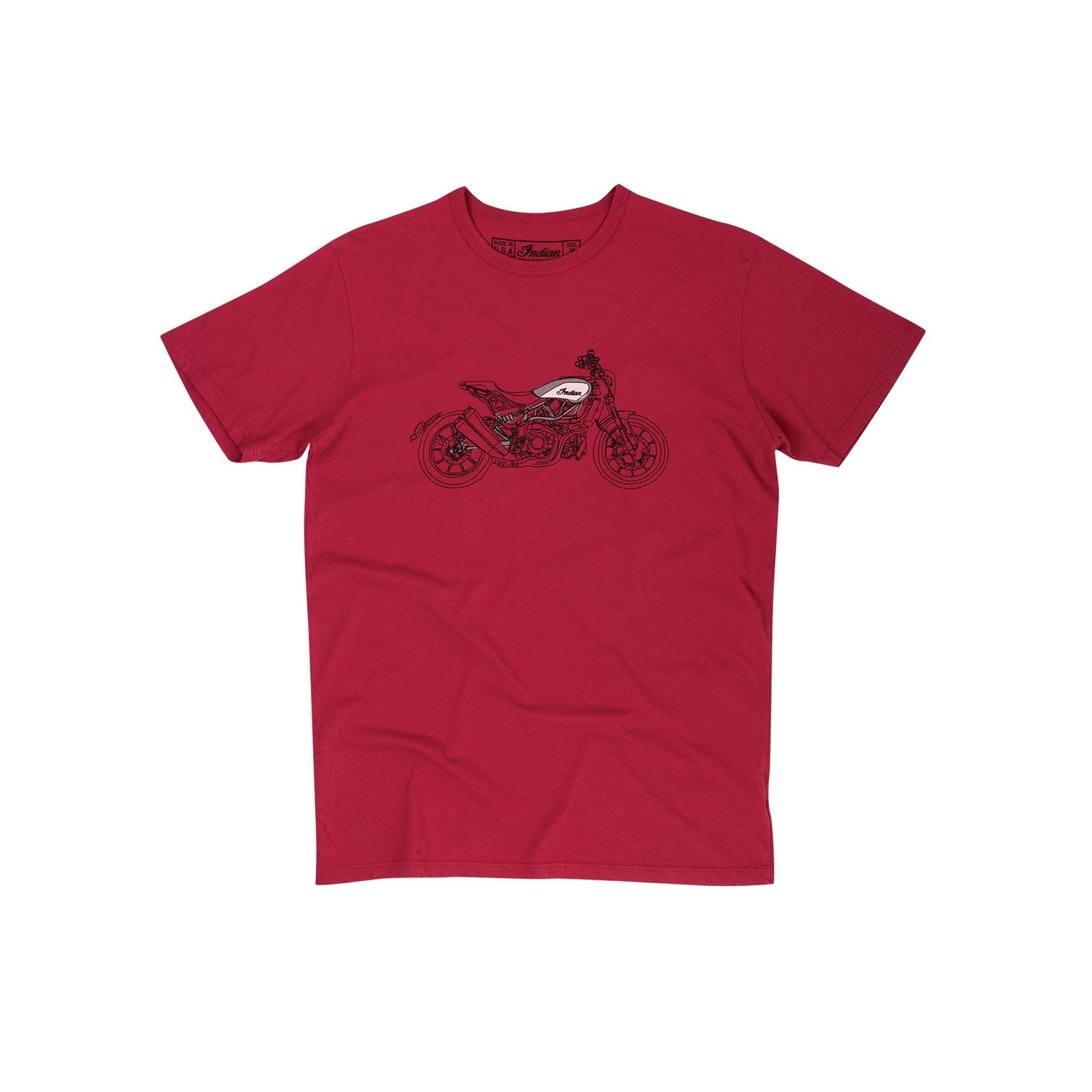 Indian motorcycle t-shirt röd