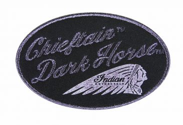 Indian motorcycle chieftain dark horse patch svart