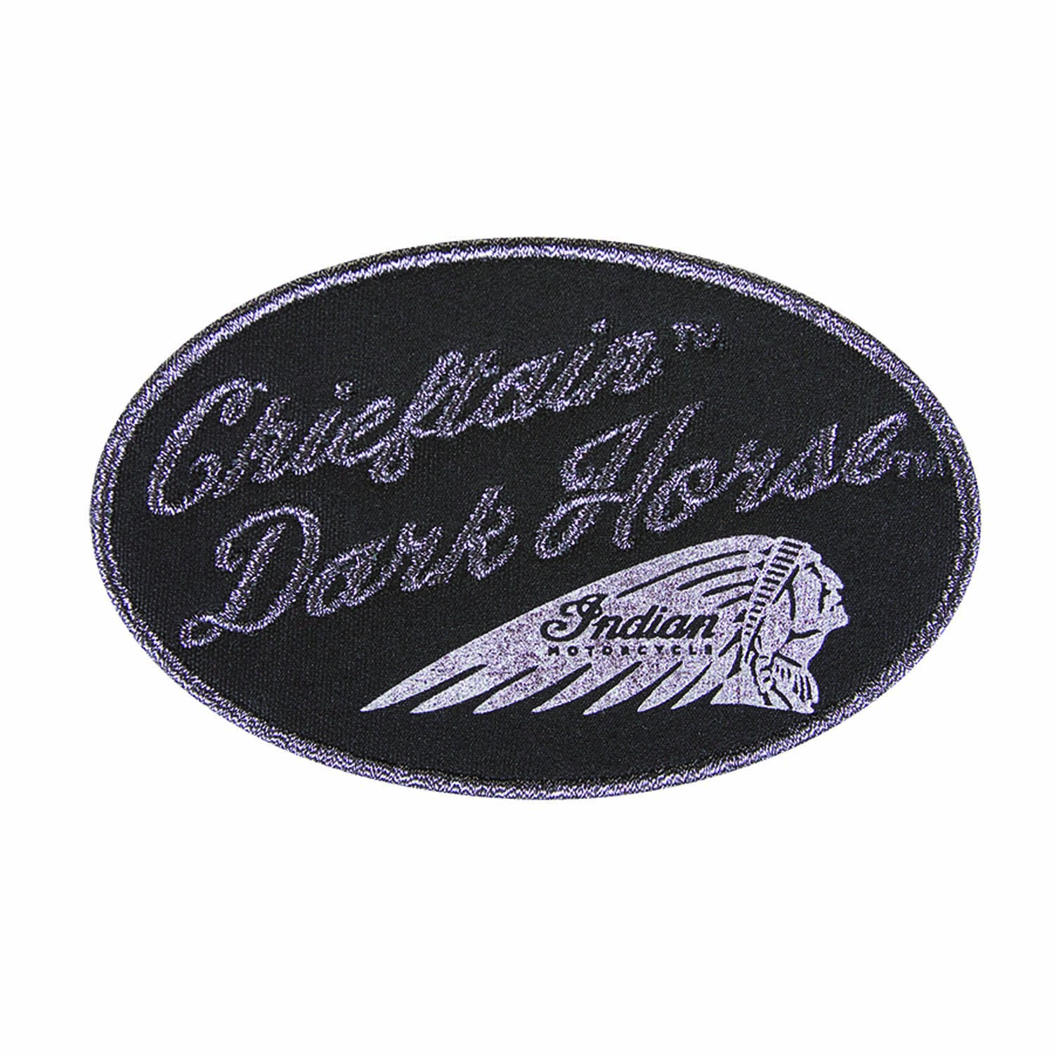 Indian motorcycle chieftain dark horse patch svart