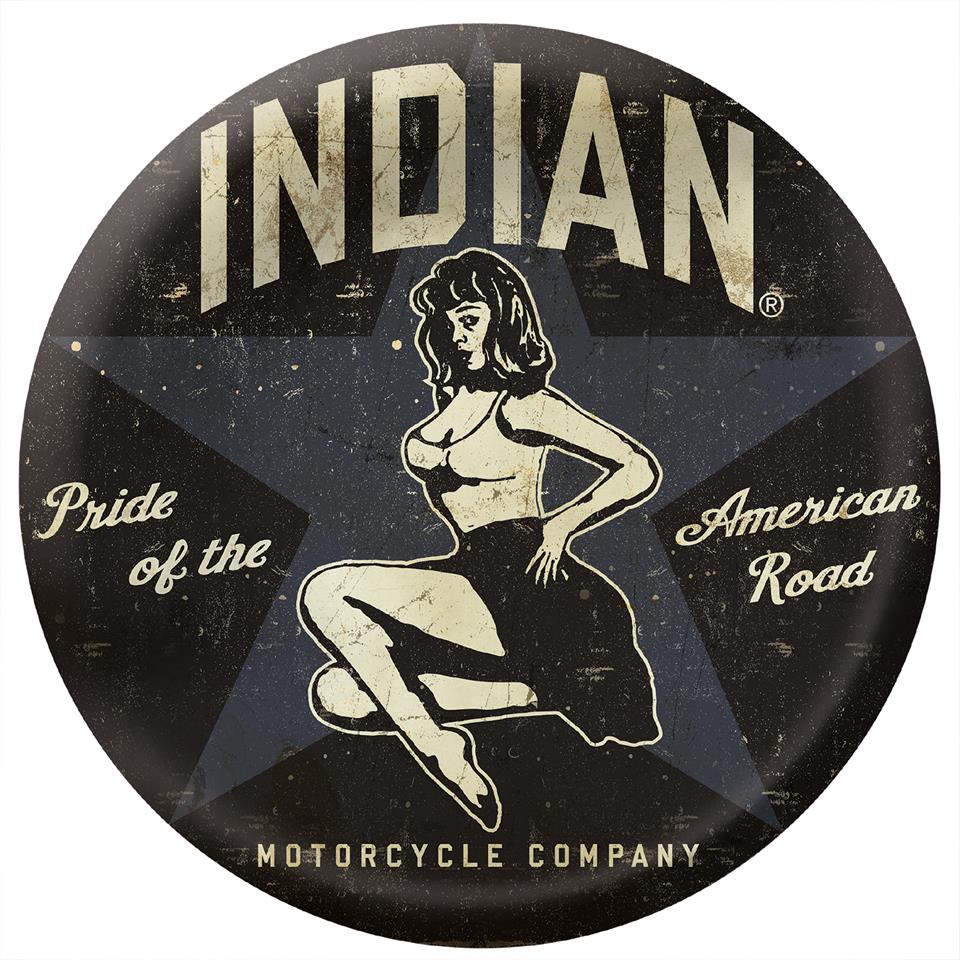 Indian Plåtskylt Tavla Pin-up Pinuppa