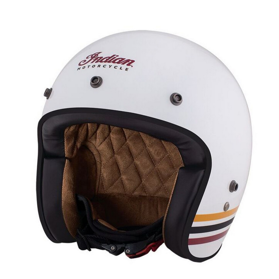 Indian Hjälm vit Retor Jet