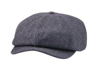 Indian Herringbone Baker boy Cap Grå