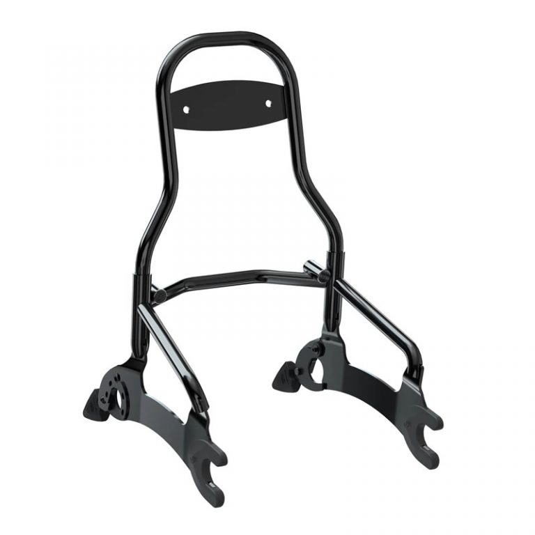 Steel 12 in. Universal Quick Release Passenger Sissy Bar svart