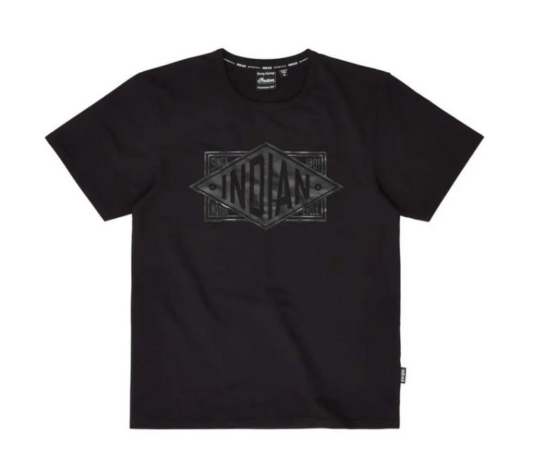 Indian Men’s Diamond Graphic T-Shirt, Black