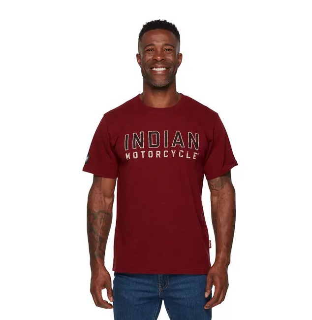 Men's Distressed Block Logo T-Shirt, Port