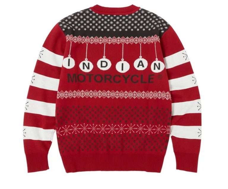 Indian Unisex headdress holiday sweater red back