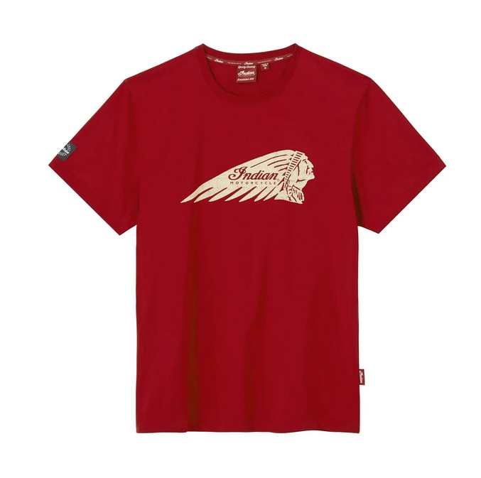 Indian Distressed Headdress T-Shirt, Red