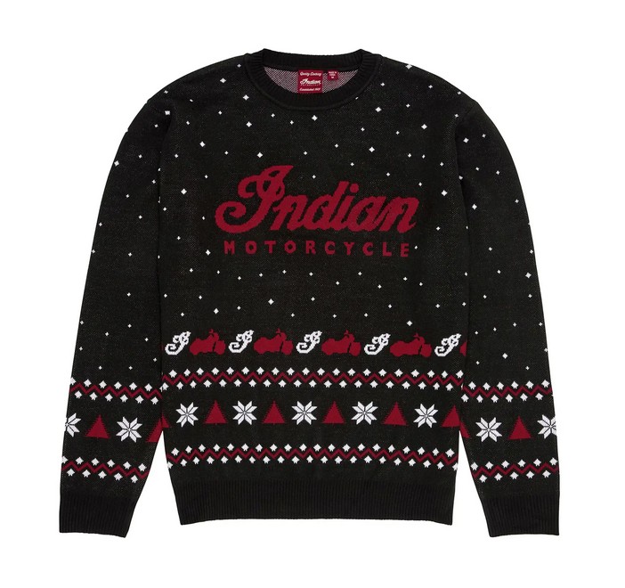 Unisex Script Holiday Sweater, Black
