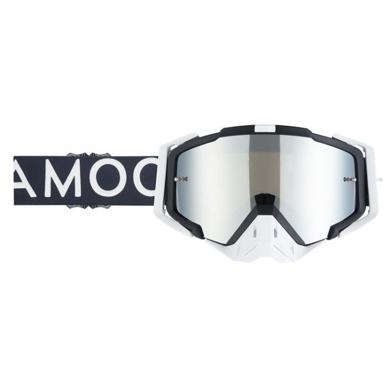 AMOQ Aster Crossglasögon Black-White - Silver Mirror